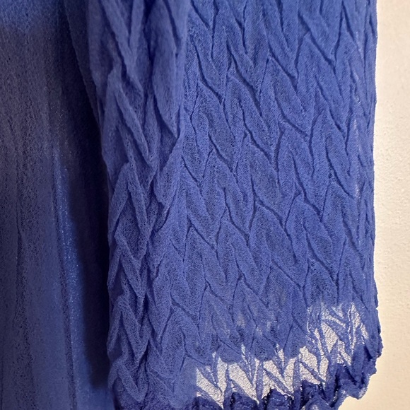 Komarov Lace Trim Charmeuse & Chiffon Tiered Dress - Picture 6 of 12